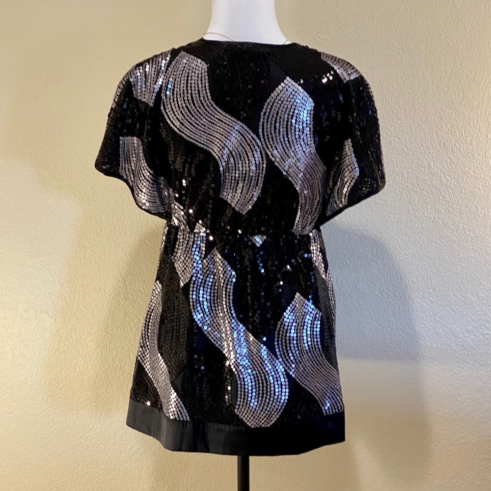 Hale Bob Black And Silver Sequence Tunic - image 6